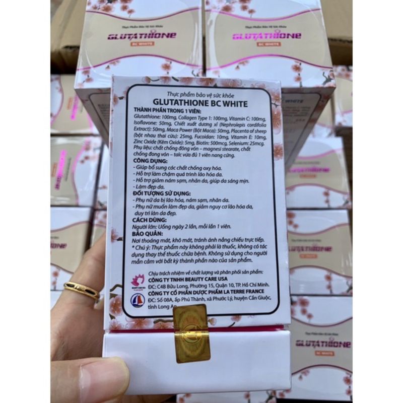 Glutathione BC White - Viên Uống Trắng Da, Mờ Nám & Tàn Nhang .
