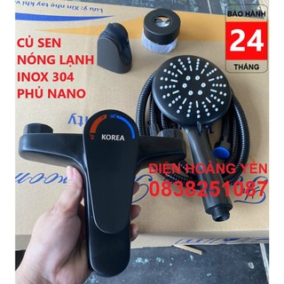 Bộ Sen Tắm Nóng Lạnh Sơn Tĩnh Điện Màu Đen,Củ sen tắm nóng lạnh màu đen