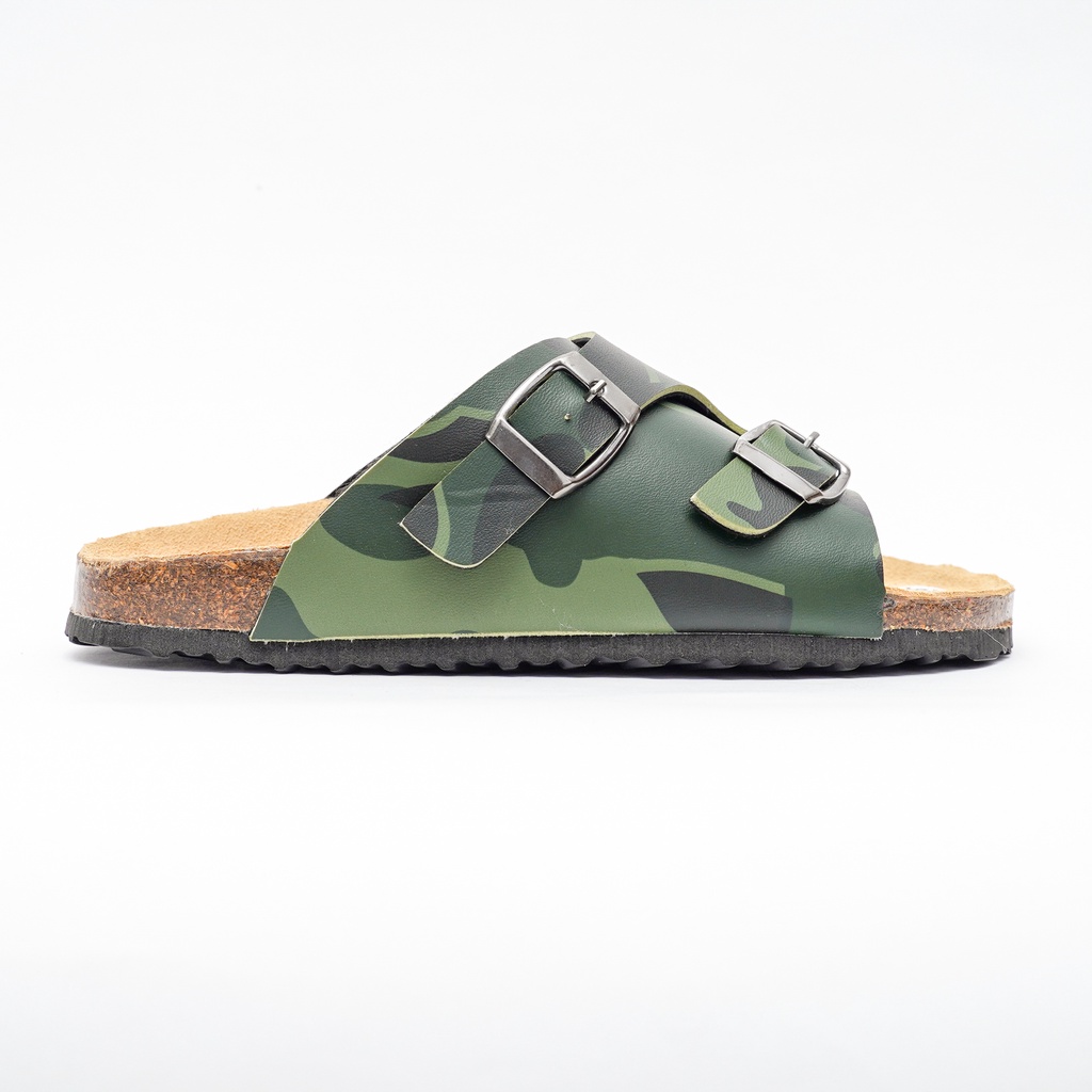 [Bản giới hạn] R19 - Sandal Birken Đế Trấu BIOLINE Official Camo Rằn Ri Unisex Nam nữ Quai Hai Lớp Da PU cao cấp