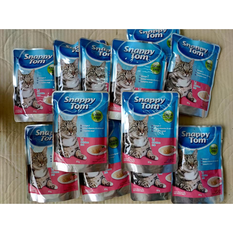 Pate cho mèo Snappy Tom gói 85g tiện dụng, dành cho mèo mọi lứa tuổi