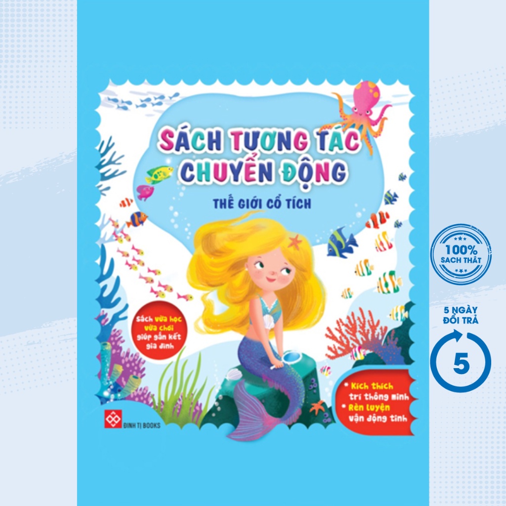 Sách Thiếu Nhi - Hộp 1 (3 tập) - Sách Tương Tác Chuyển Động - Thế Giới Cổ Tích - DTI