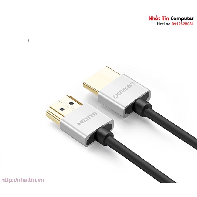 Cáp HDMI 2.0 siêu mỏng dài 1M hỗ trợ 4K, 3D Chính hãng Ugreen 30476 cao cấp