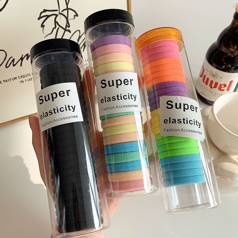 300 Dây Buộc Tóc Cao Su Hình Viên Đạn