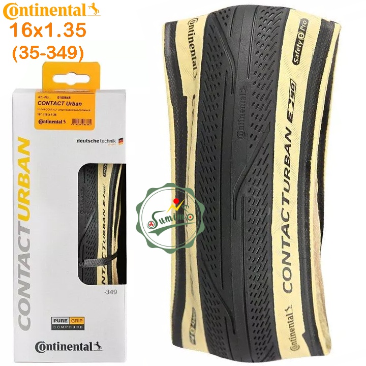 Vỏ xếp CONTINENTAL Contact Urban 16x1.35 (35-349) hông màu