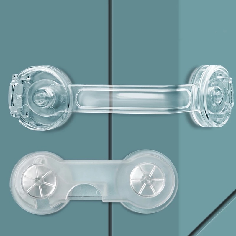 Set 5 Khóa Cửa Tủ Lạnh / Ngăn Kéo Trong Suốt Chống Kẹp Tay Bảo Vệ An Toàn Cho Bé