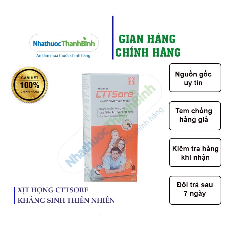 Xịt họng CTTSore 30ml