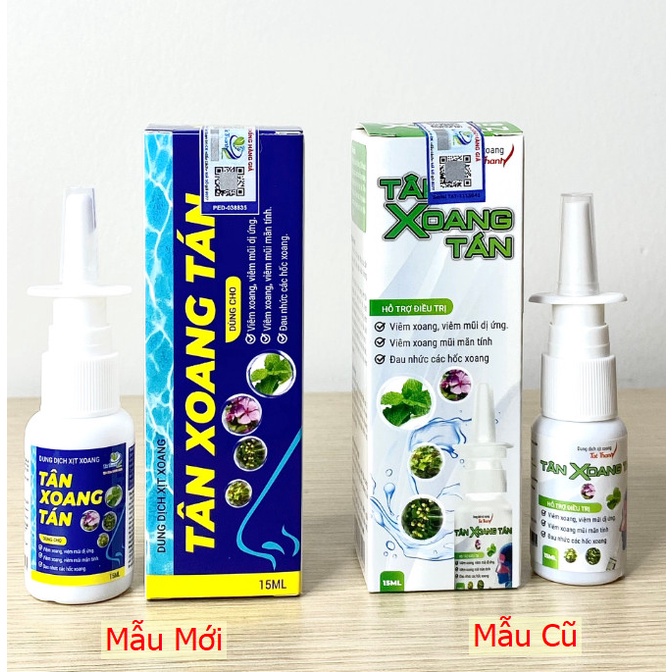 Dung dịch xịt mũi Tân Xoang Tán Tất Thành Pharma giảm ngạt mũi 15ml