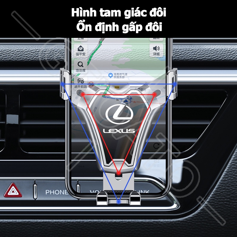 GTIOATO Giá Đỡ Điện Thoại Trên Ô Tô Cửa Gió Giá Đỡ ĐiệN ThoạI Oto KẹP ĐiệN ThoạI Oto GắN ĐiệN ThoạI TrêN Xe HơI KẹP Đt TrêN Ô Tô Phụ KiệN Xe HơI Cho Lexus NX RX300 GS350 RX330 UX RX350 IS300 IS ES200 ES300H ES LS460 RX270 IS250