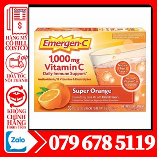 Bột sủi emergen-c_1000mg_hộp 30 gói_date 2024