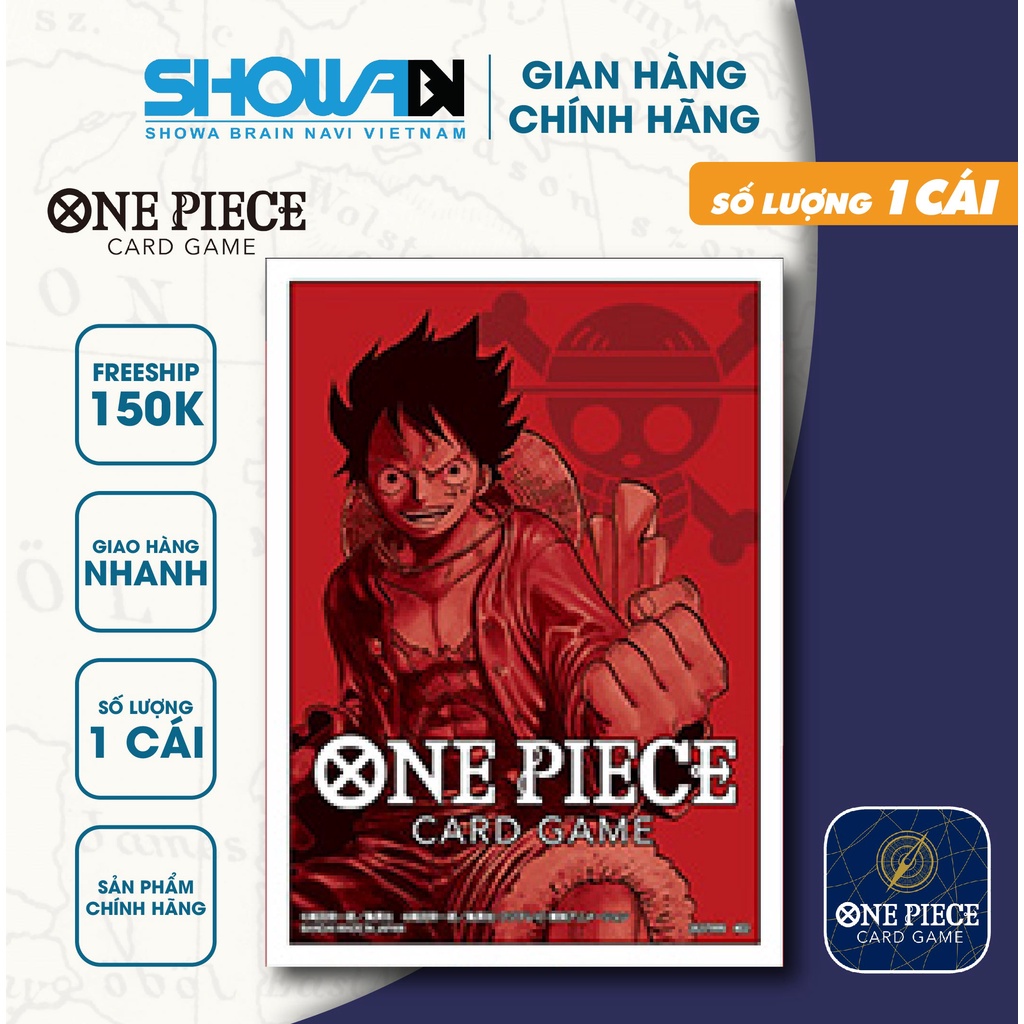 Bộ cờ chiến thuật One Piece, Đảo hải tặc, Túi bảo vệ phiên bản MONKEY D. LUFFY, Bandai, SL 1 cái
