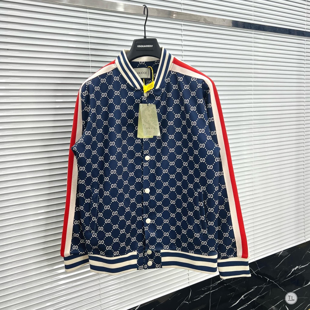 Áo Khoác Bomber Nam Nữ Dập Vân GG  Siêu hot