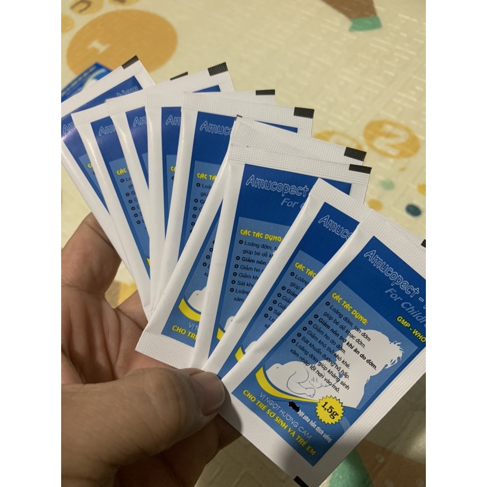 Amucopect hỗ trợ giảm ho long đờm cho bé ĐẠT CHUẨN GPP