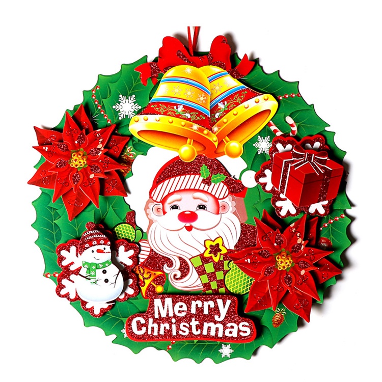 Vòng Hoa Nguyệt Quế Trang Trí Cây Thông Noel - Phụ Kiện Decor Giáng Sinh 2023 Hitechlife Dễ Thương Kích Thước 40 cm