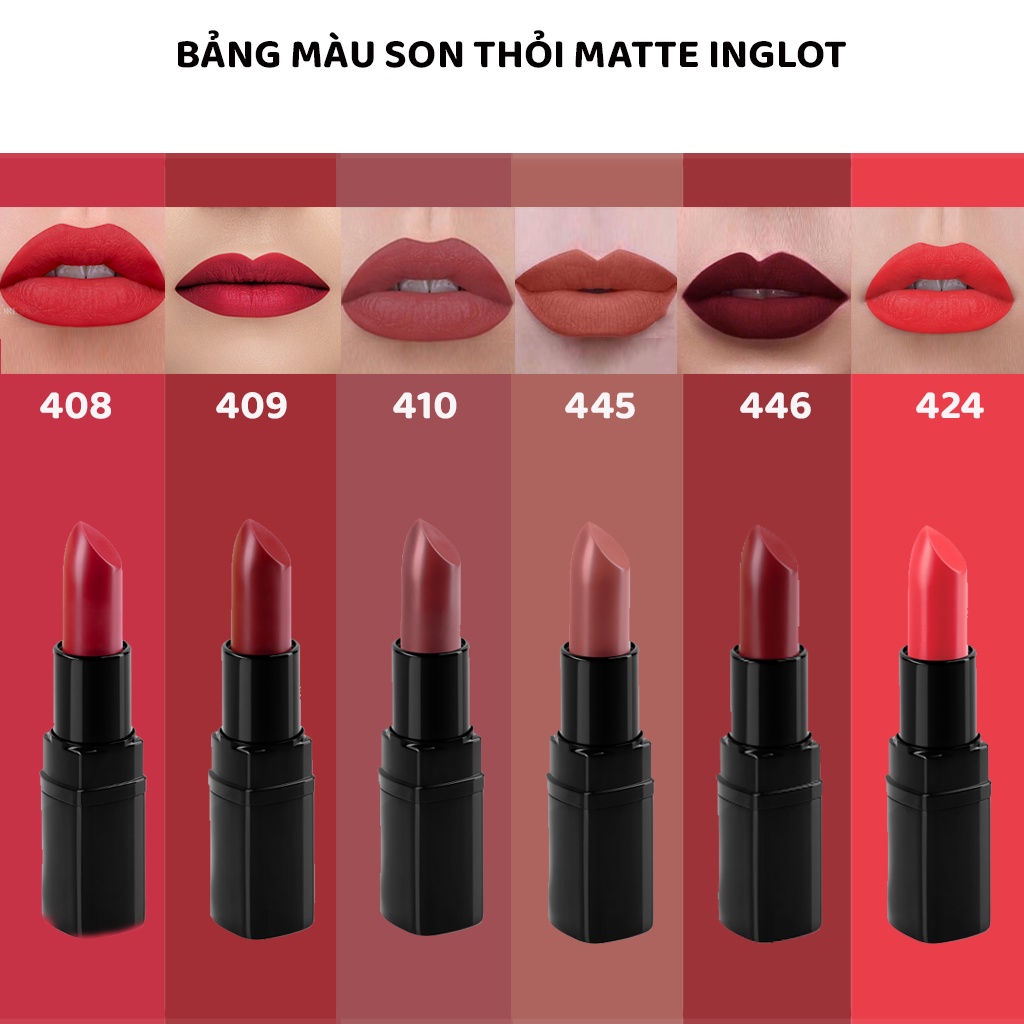 Son thỏi dạng lì Lipstick Matte Inglot (4.5g)