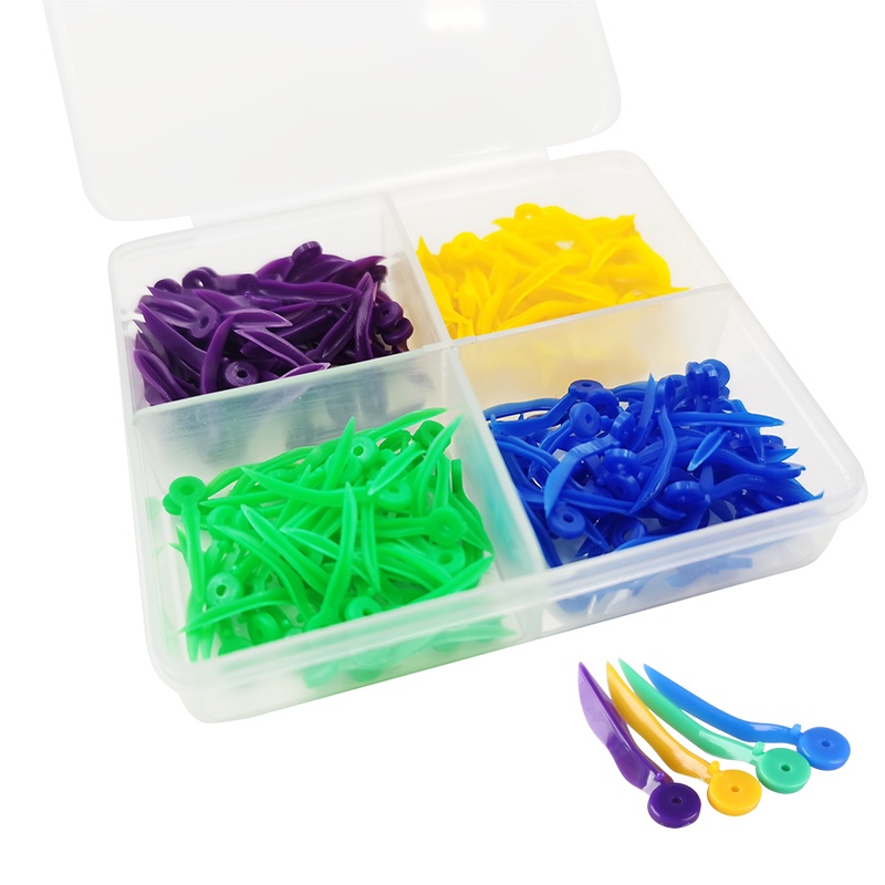 Set 200 Nêm Nhựa Y Tế Có Lỗ 4 Kích Cỡ