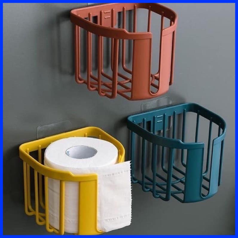 Giỏ đựng giấy vệ sinh, giấy ăn dán tường cường lực tiện lơi, dụng cụ phòng tắm phòng vệ sinh