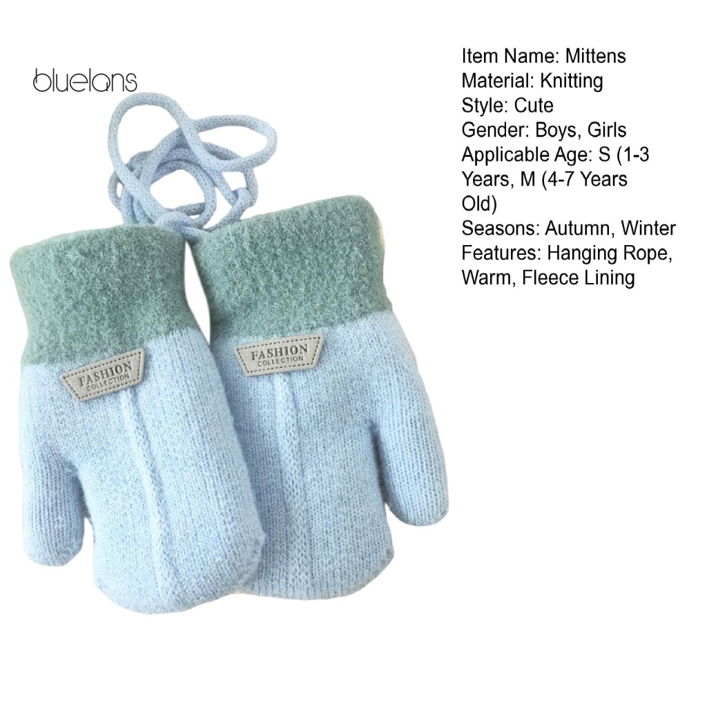 1 Đôi Găng Tay Chống Gió Màu Sắc Tinh Khiết Thời Tiết Mùa Thu Đông Cho Bé