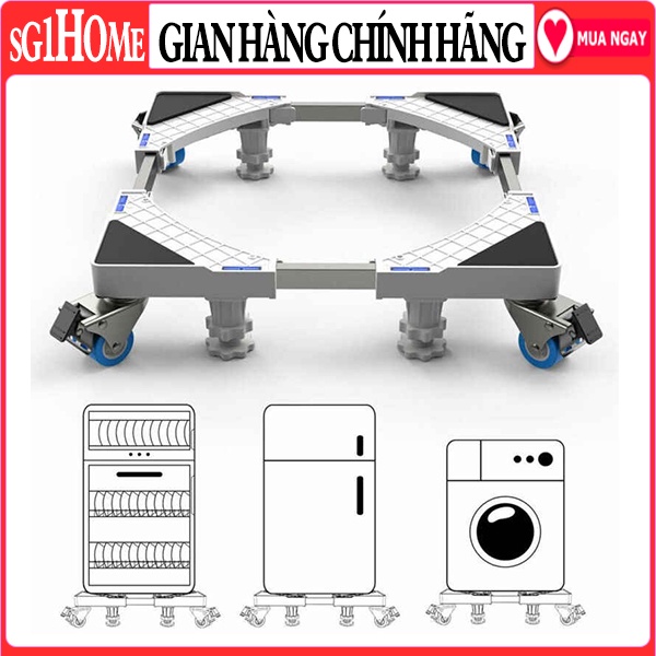 Kệ Chân Máy Giặt Tủ Lạnh Có 4 Bánh Xe Và 4 Chân Rất Thuận Tiện Di Chuyển Khi Dọn Nhà,Di Chuyển nhà