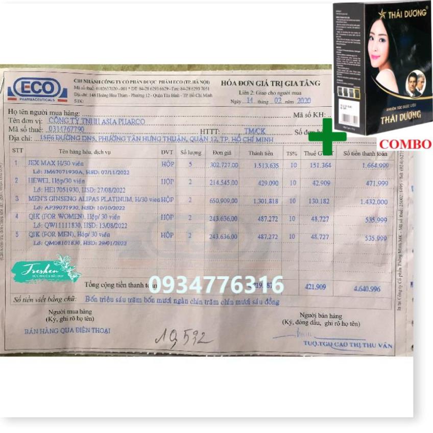 Combo Gội Là Đen Thái Dương+ ✅ QIK Hair -Cải thiện tình trạng rụng tóc, kích thích mọc tóc