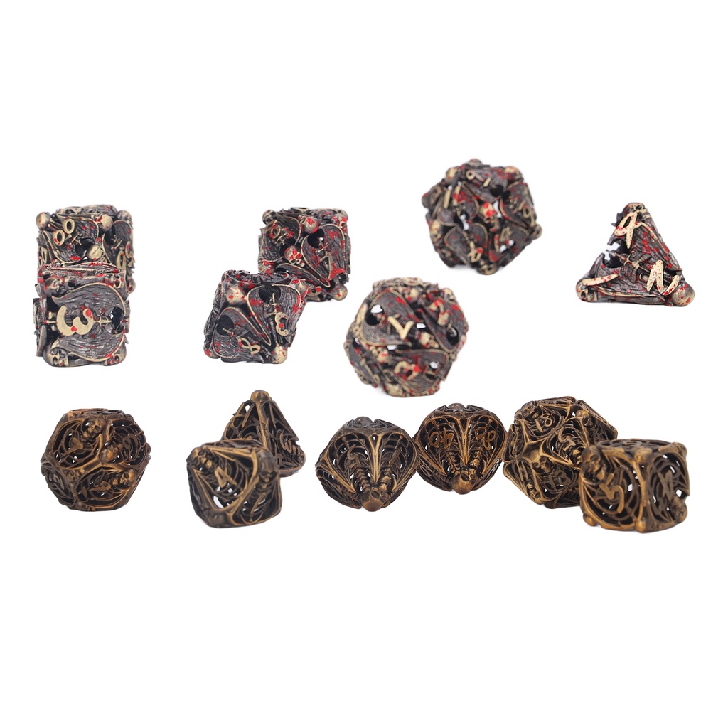 Có thể bán buôn Bộ 7 Xí Ngầu Kim Loại Polyhedral Dùng Để Chơi Game sodium075 Hàng giao ngay