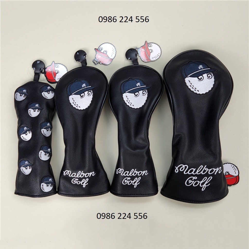 Bọc đầu gậy golf malbon cover gậy gỗ 1 3 5 recuse da PU cao câp