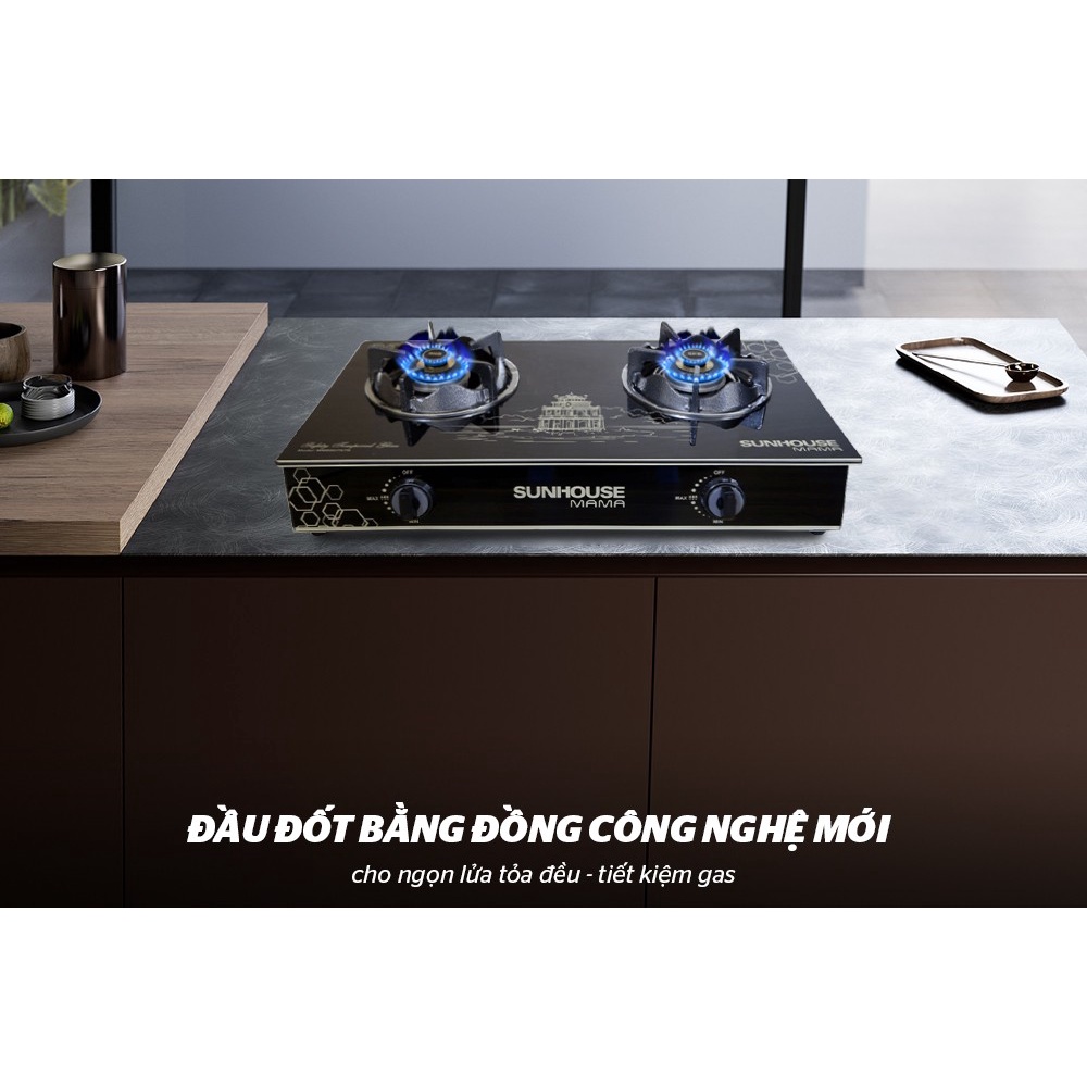 Bếp gas dương kính Sunhouse Mama MMBB0787B -