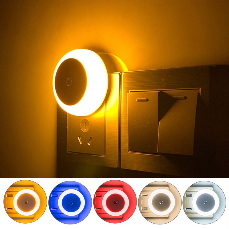 Đèn LED cảm biến trong nhà ánh sáng ban đêm treo tường sạc