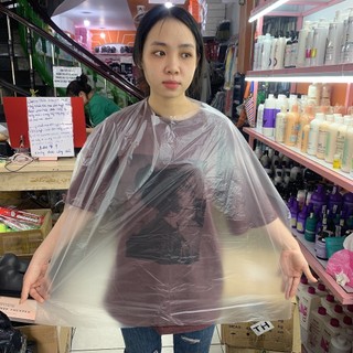 Áo choàng nhuộm tóc, làm uốn duỗi NILON dùng 1 lần 200cái