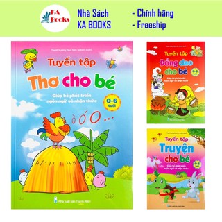 Sách - combo tuyển tập truyện, thơ và đồng dao cho bé từ 0-6 tuổi