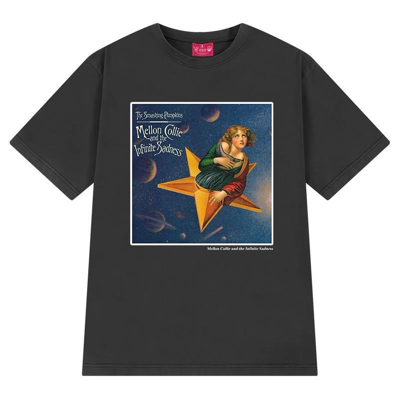 Áo thun tay lỡ NELLY cotton 4 chiều dáng unisex in hình Mellon Collie