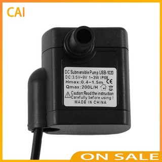 Máy Bơm Nước Chìm Mini 3W USB-1020 DC3.5V-9V Cho Bể Cá