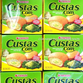 [Tết 2026] 12P Bánh bông lan Custas Orion vị Dâu/ Kem trứng/ Cốm/ Tiram
