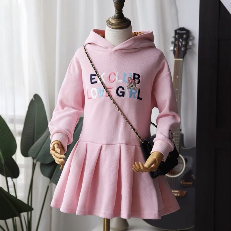 Váy nỉ len hồng E-land