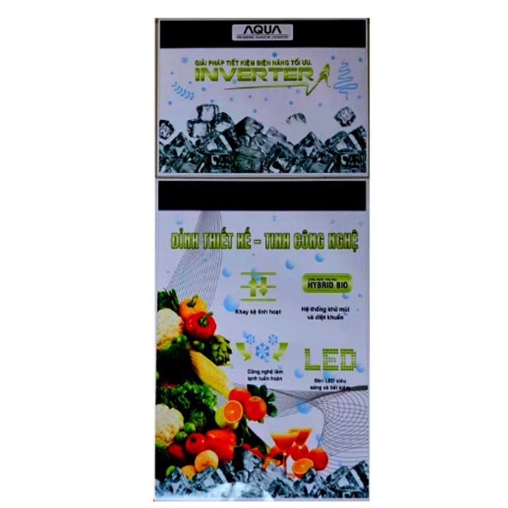 Tem dán tủ lạnh AQUA đá lạnh 3D