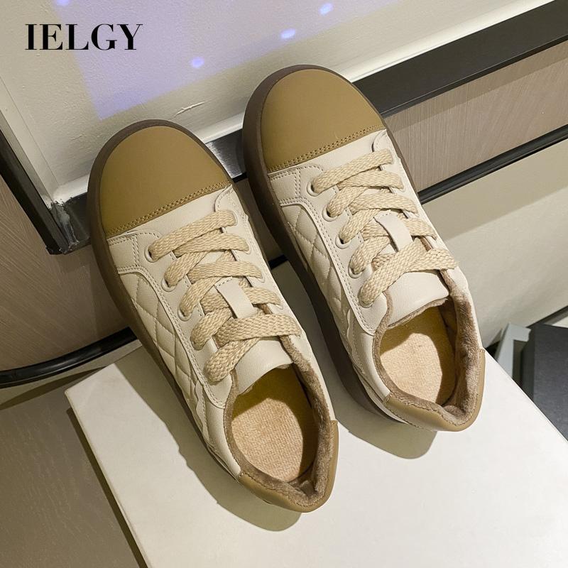 Ielgy Giày Cổ Thấp Họa Tiết Kẻ Ô Màu Sắc Giản Dị Dành Cho Bạn Nữ