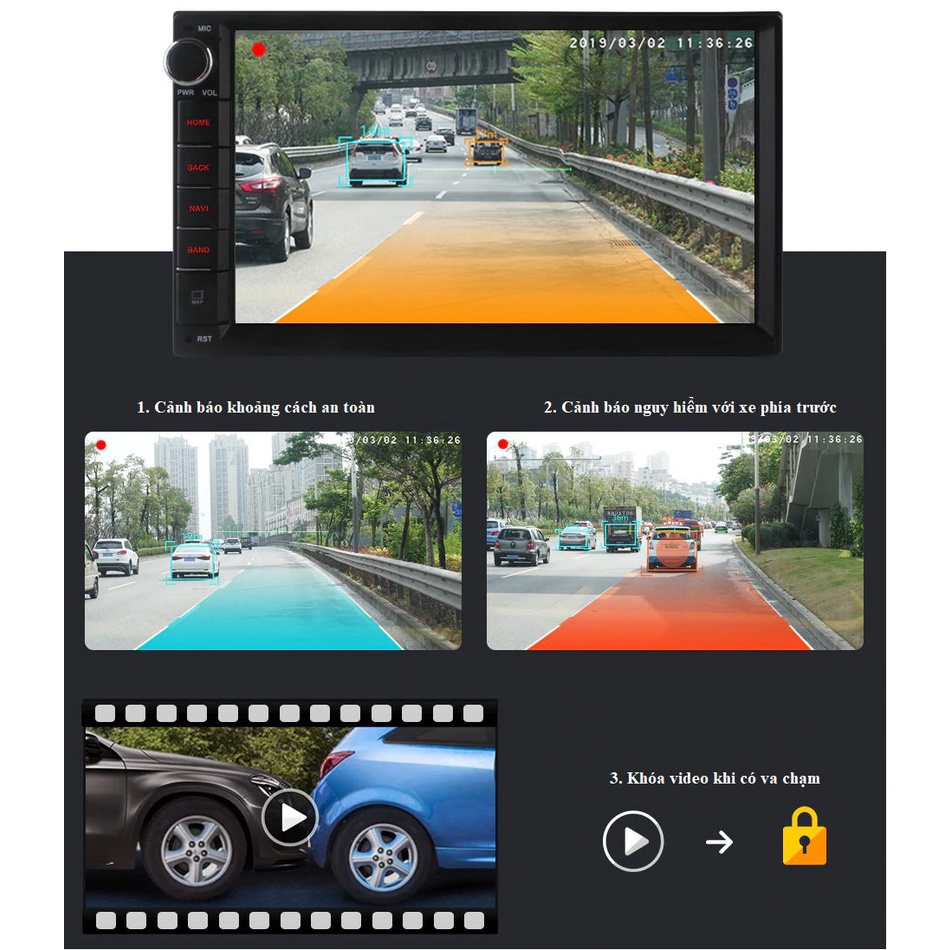 CAMERA HÀNH TRÌNH BLACKBOX Q10 KẸP GƯƠNG CAM TRƯỚC HÌNH ẢNH 4k, CAM LÙI 2k DÂY 15M - CAMERA HÀNH TRÌNH Q161