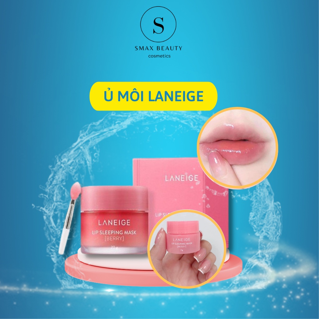 Mặt nạ ủ môi, Son Dưỡng Môi Laneige Mặt Nạ Ngủ Môi Sáp Dưỡng Ẩm Tẩy Da Chết U Duong Moi Lip Sleeping Mask Berry