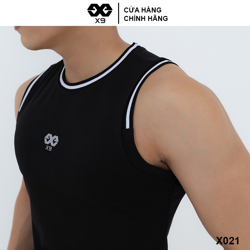 Áo Thun Tanktop 3 Lỗ Nam Bo Viền 1 Nữa Tập Gym Thể Thao Chạy Bộ - X9 Sportswear - X021