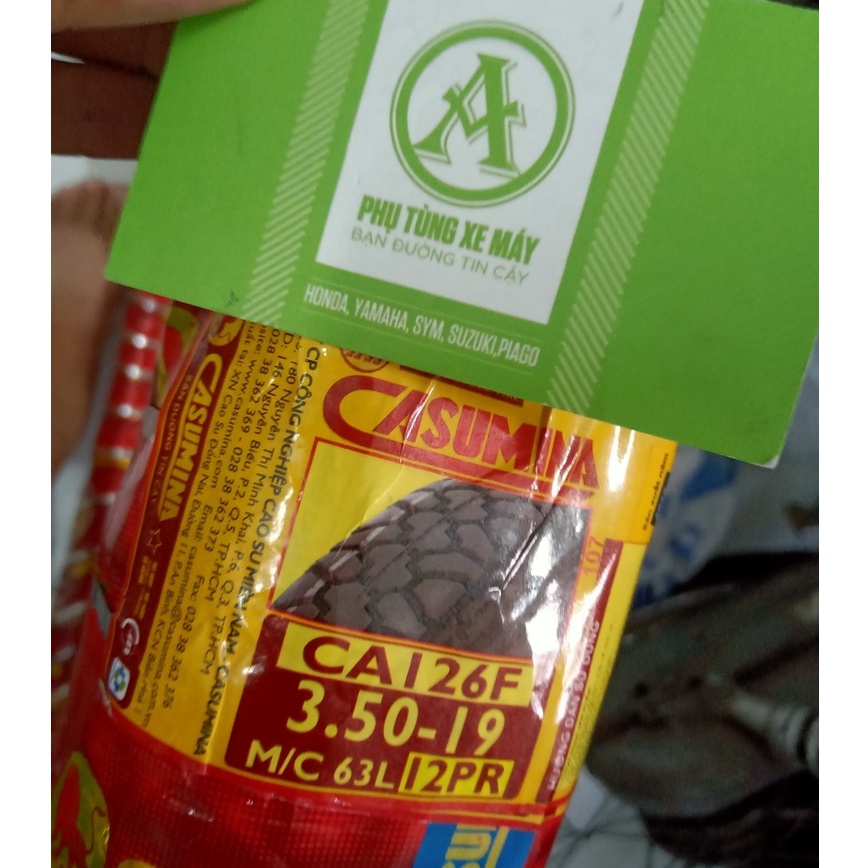 Lốp vỏ xe 3.50-19 cao su casumina
