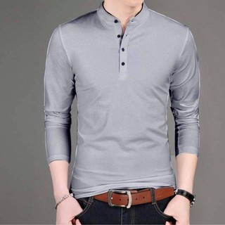 Áo thun nam dài tay, áo thu đông nam dài tay vải thun mềm mịn co giãn thoải mái