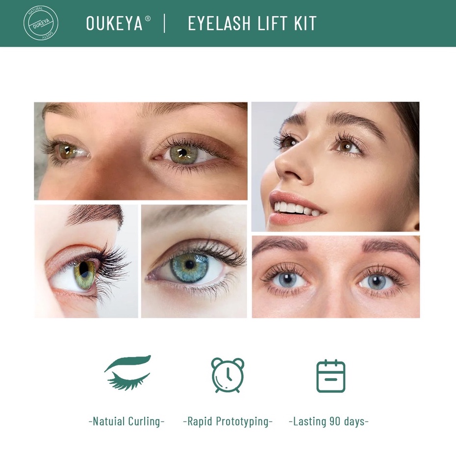 Bộ uốn mi cao cấp trắng lash lift OUKEYA_ Set bộ uốn mi collagen 3d 6d