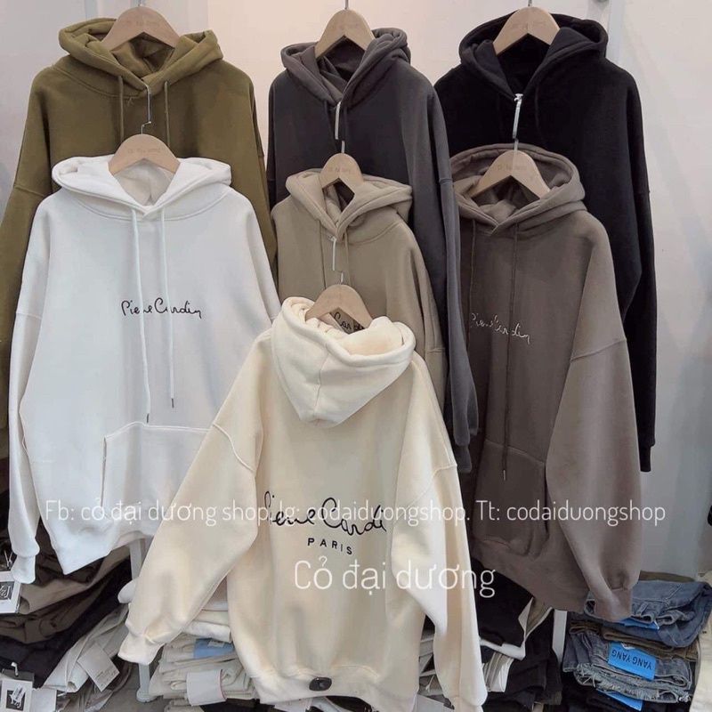 Áo hoodie nỉ cotton hai mặt HT12