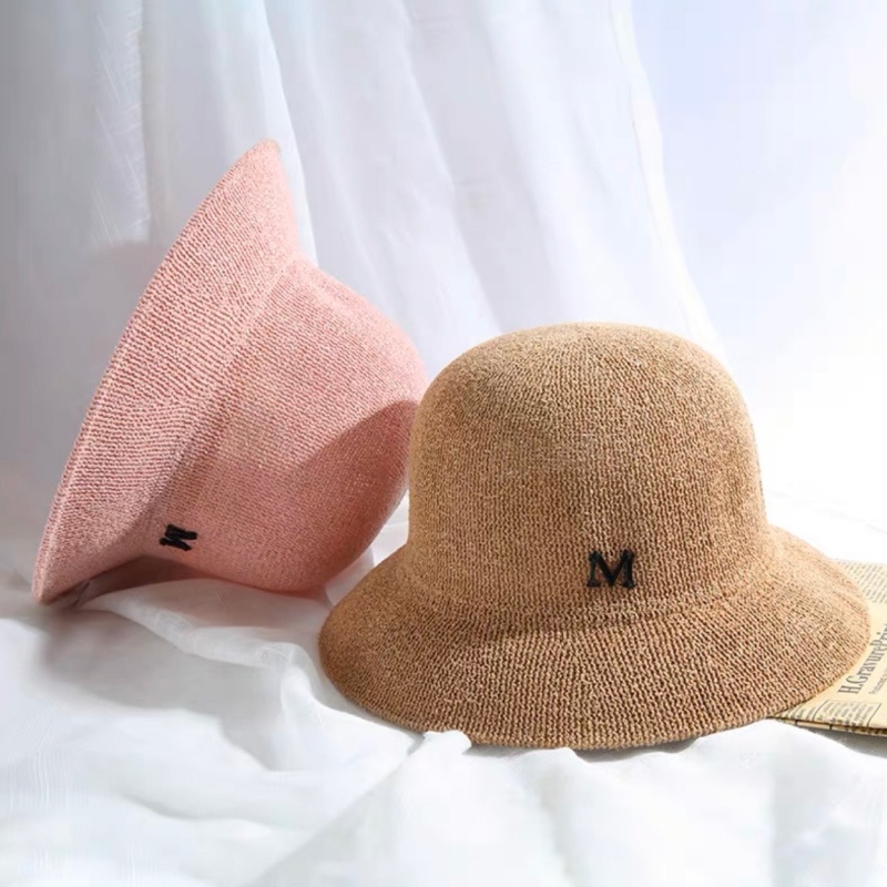 Mũ nón cói đi biển chữ M LAGU Accessories chống nắng