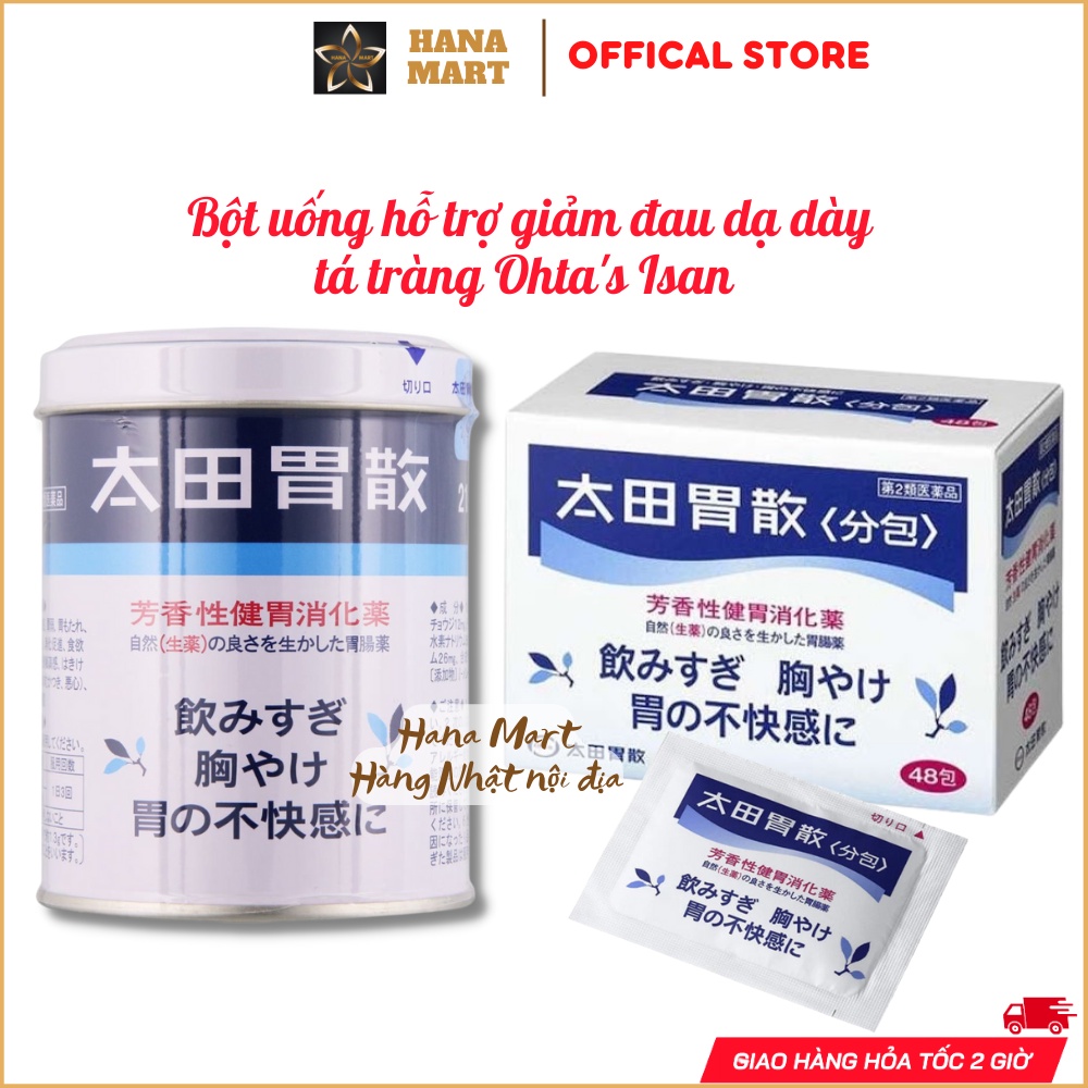 Bột uống hỗ trợ giảm đau dạ dày tá tràng Ohta's Isan Nhật bản 210g giúp cải thiện tình trạng ăn uống khó tiêu, tiêu chảy