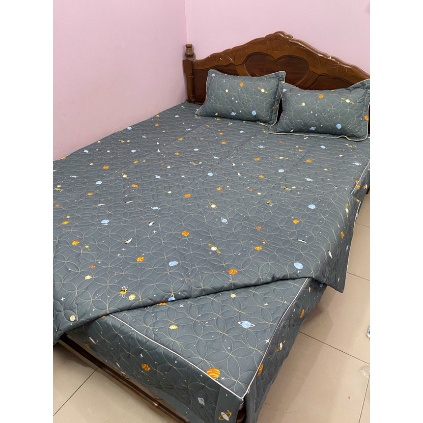 (Thanh lý lỗ) 🐬 Vỏ bọc mền lót bông dày dặn dùng 4 mùa xuân hè thu đông mẫu Vũ trụ space - Nguyệt Ánh Bedding