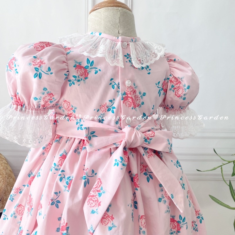 ĐẦM SMOCK HOA LƯỢN SÓNG