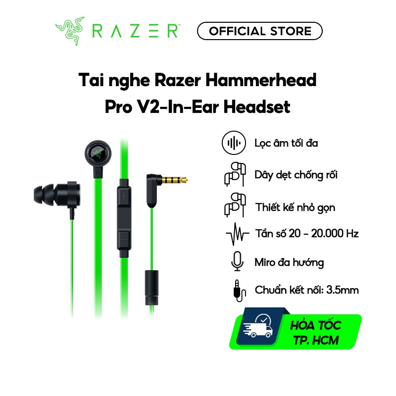 [Mã ELMALL6 giảm đến 3TR] Tai nghe Razer Hammerhead Pro V2-In-Ear Headset_RZ04-01730100-R3A1
