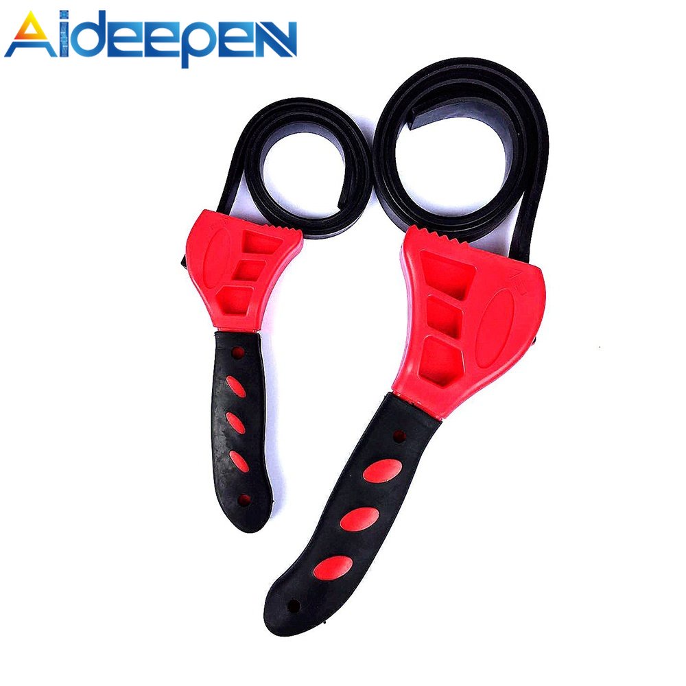 Cờ lê Aideepen 6 / 8 &quot;đa năng kèm đai cao su dùng mở nắp lon nước chuyên dụng