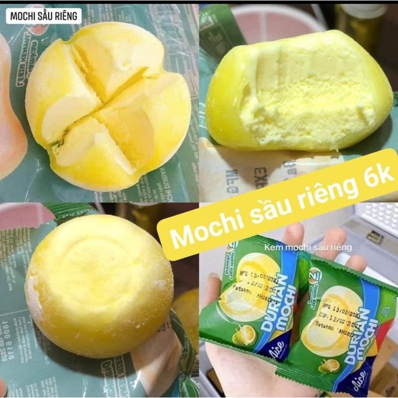 Kem Mochi AICE (Mochi sầu riêng+ Mochi vani+ Mochi sôcôla + Mochi lá dứa)