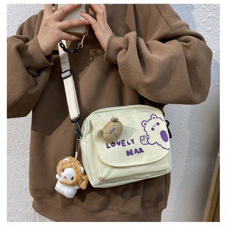 Túi đeo chéo mini dành cho nam nữ đi chơi chất liệu vải canvas - Balo Hazin